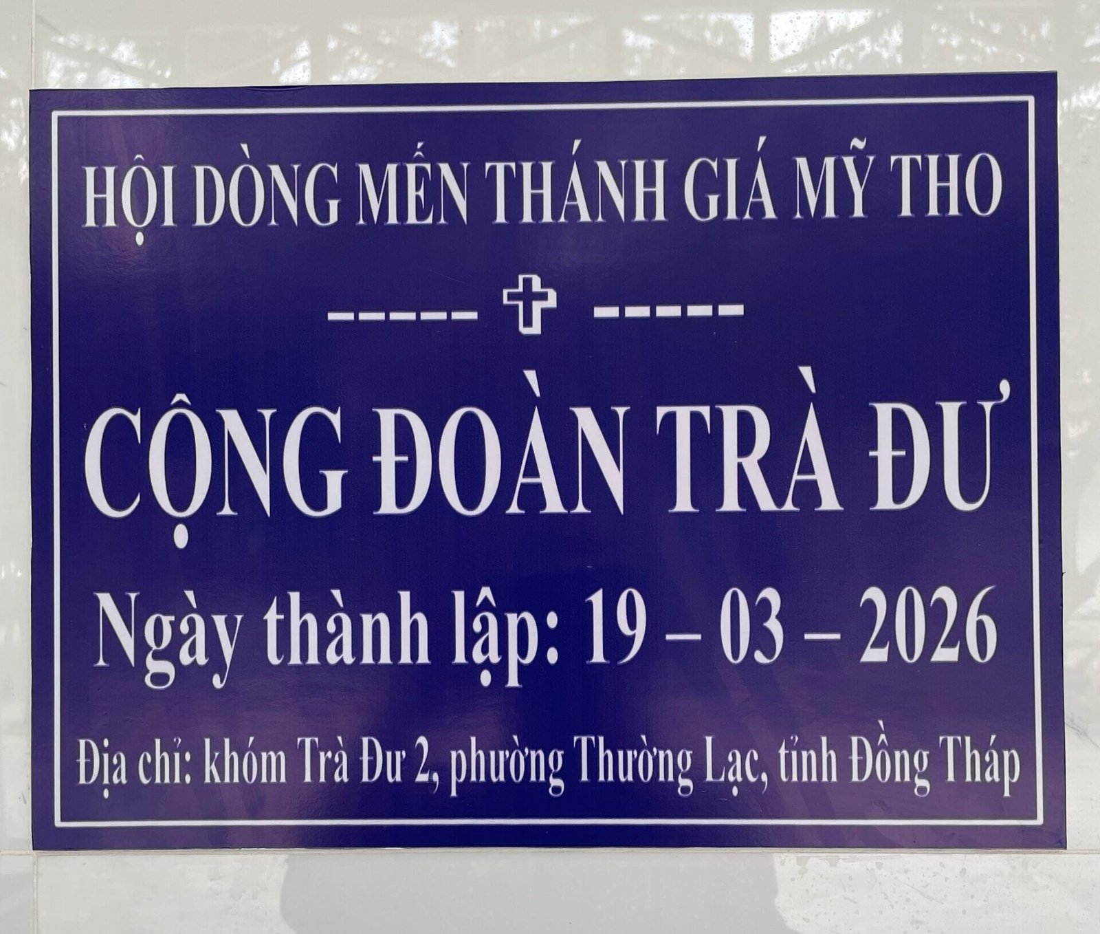 Hội Dòng Mến Thánh Giá Mỹ Tho: Thành lập cộng đoàn mới tại Trà Đư, Đồng Tháp